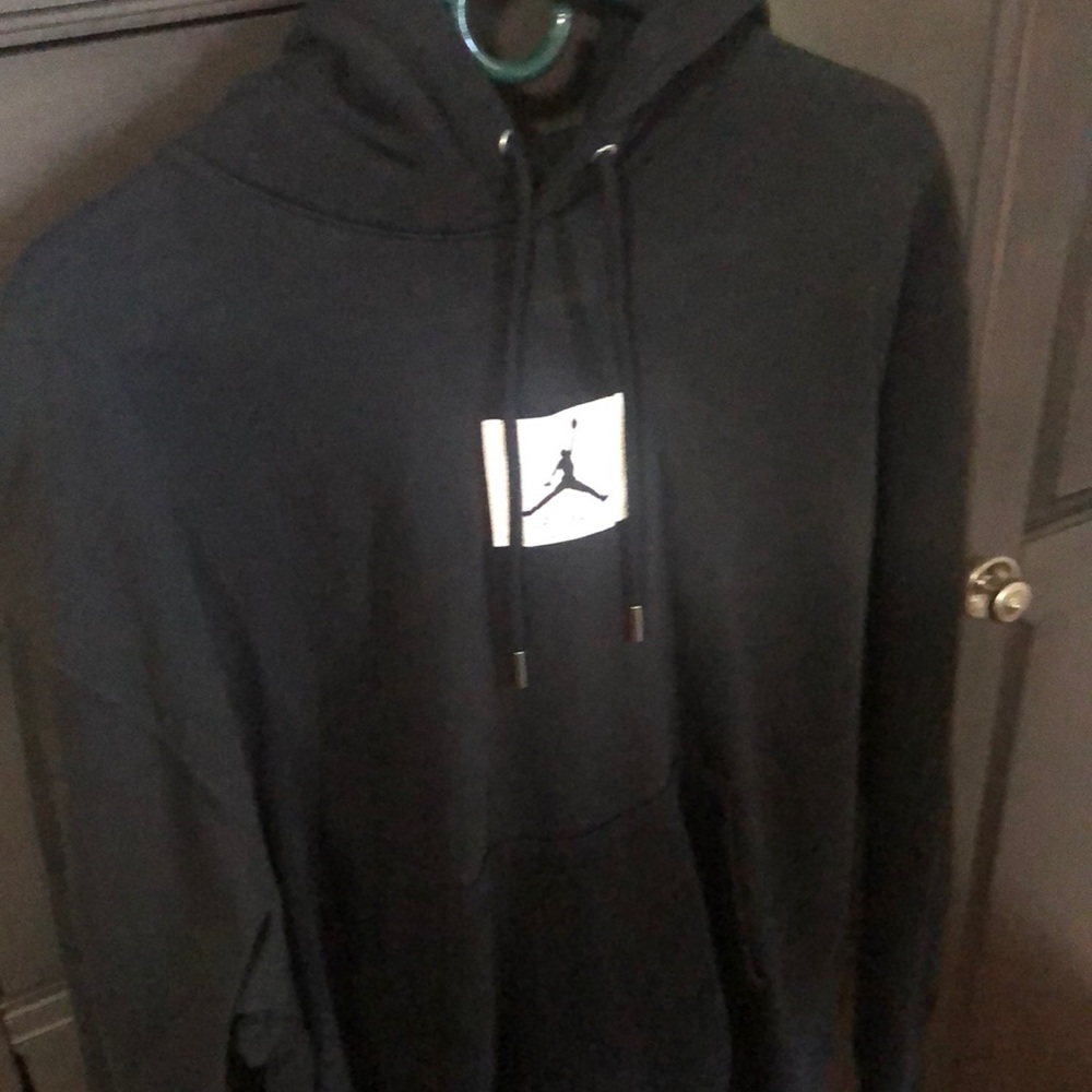 Jordan black hooded sweatshirt size large